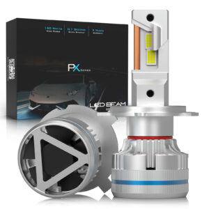 LEDBeam LED PX 150W Automotive Grade 7035 Chip 32000Lm 6000k White Car Headlight Bulbs (12V,150W/2bulbs) - H4