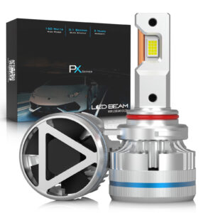 LEDBeam LED PX 150W Automotive Grade 7035 Chip 32000Lm 6000k White Car Headlight Bulbs (12V,150W/2bulbs) - HIR2 (9012)